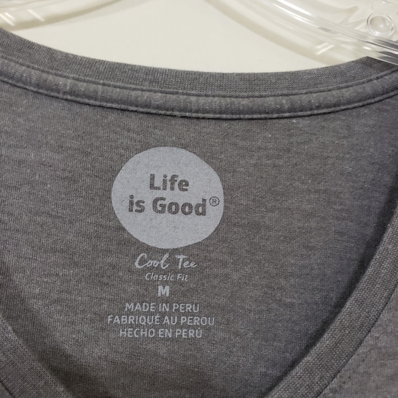 Life is good Michigan State Spartans v-neck graphic t-shirt woman's size medium - Picture 4 of 7